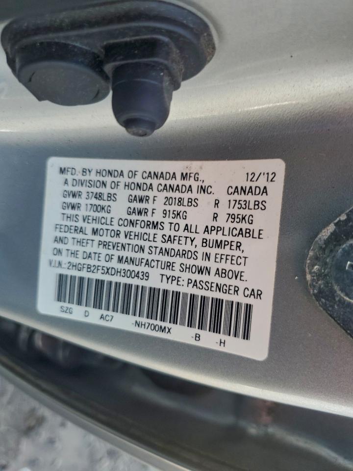 2013 HONDA CIVIC LX photo 12