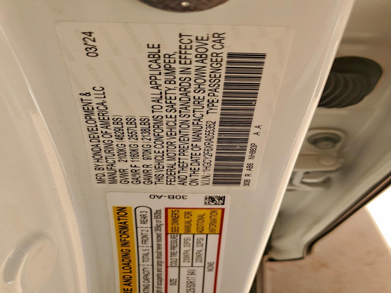 2024 HONDA ACCORD HYBRID EXL photo 13