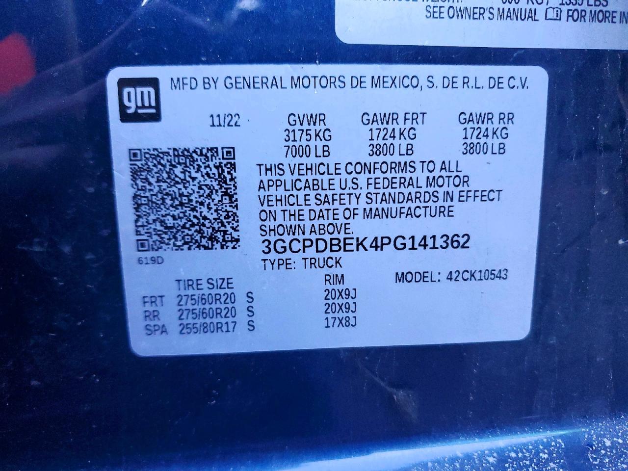 2023 CHEVROLET SILVERADO K1500 CUSTOM photo 12