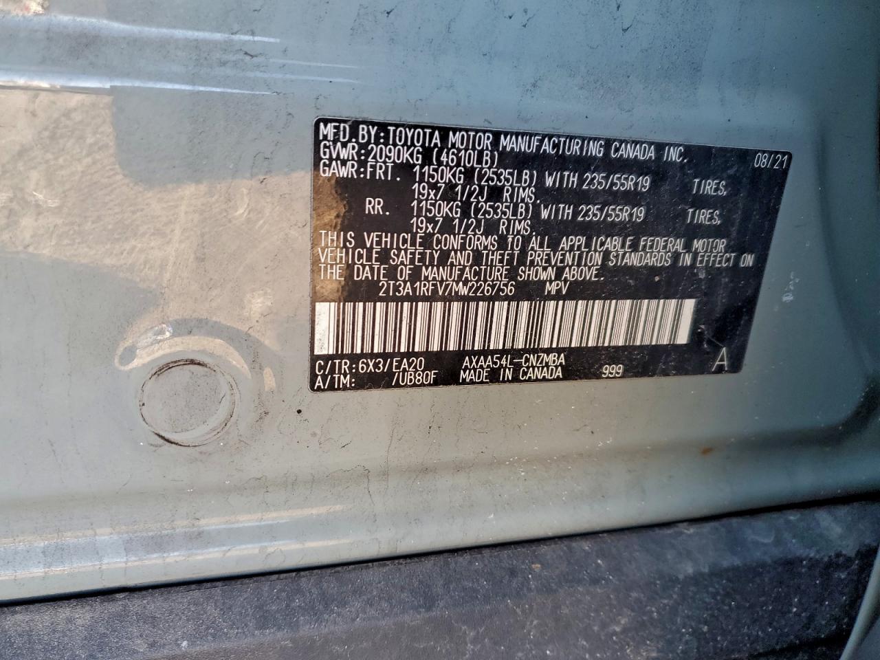 2021 TOYOTA RAV4 XLE PREMIUM photo 13
