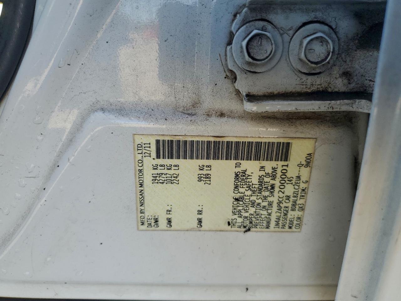 2012 NISSAN ALTIMA 2.5 photo 12