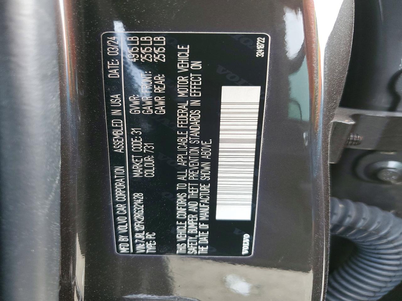 2024 VOLVO S60 CORE photo 12