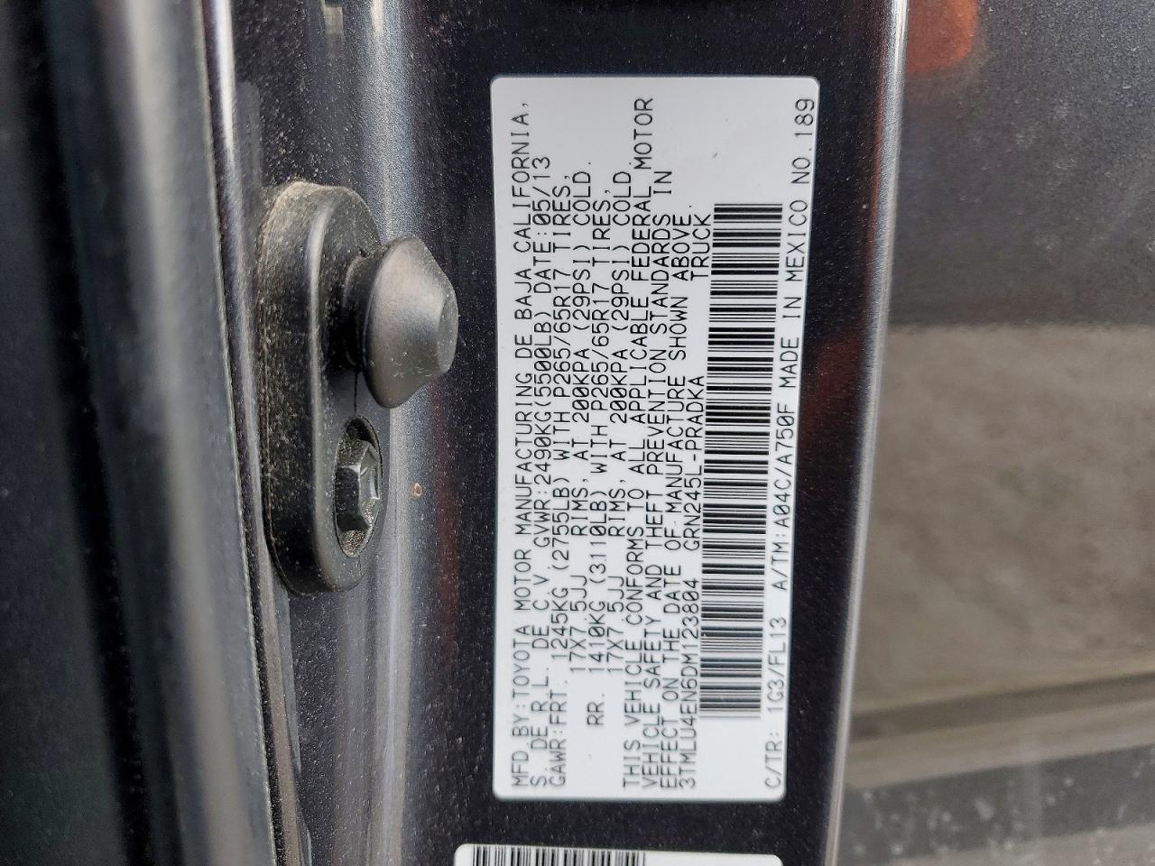 2013 TOYOTA TACOMA DOUBLE CAB photo 12