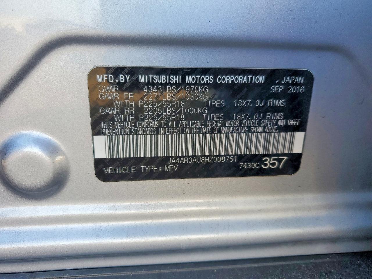 2017 MITSUBISHI OUTLANDER SPORT ES photo 12