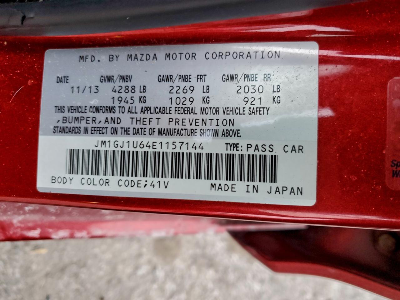 2014 MAZDA 6 SPORT photo 12