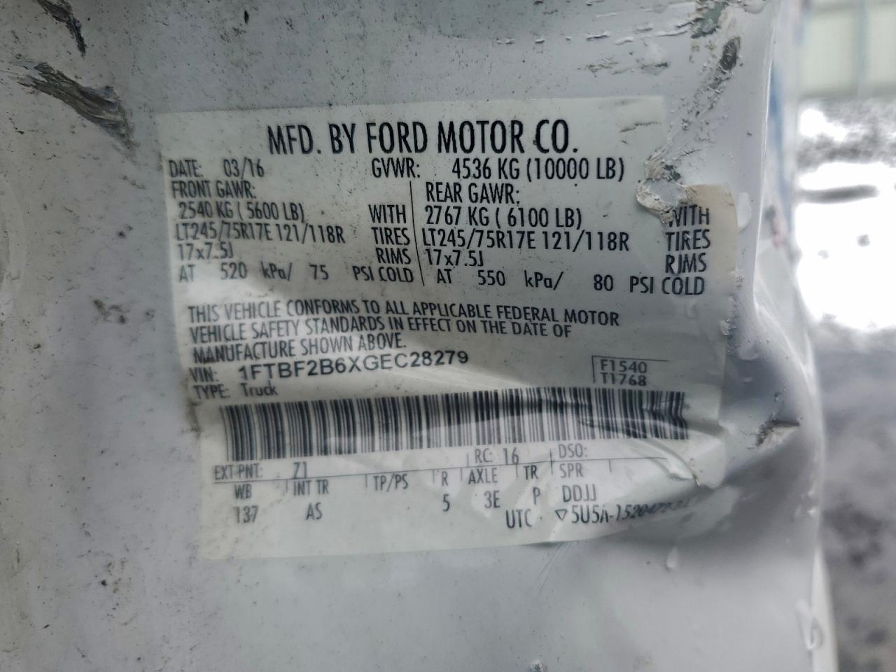 2016 FORD F250 SUPER DUTY photo 12