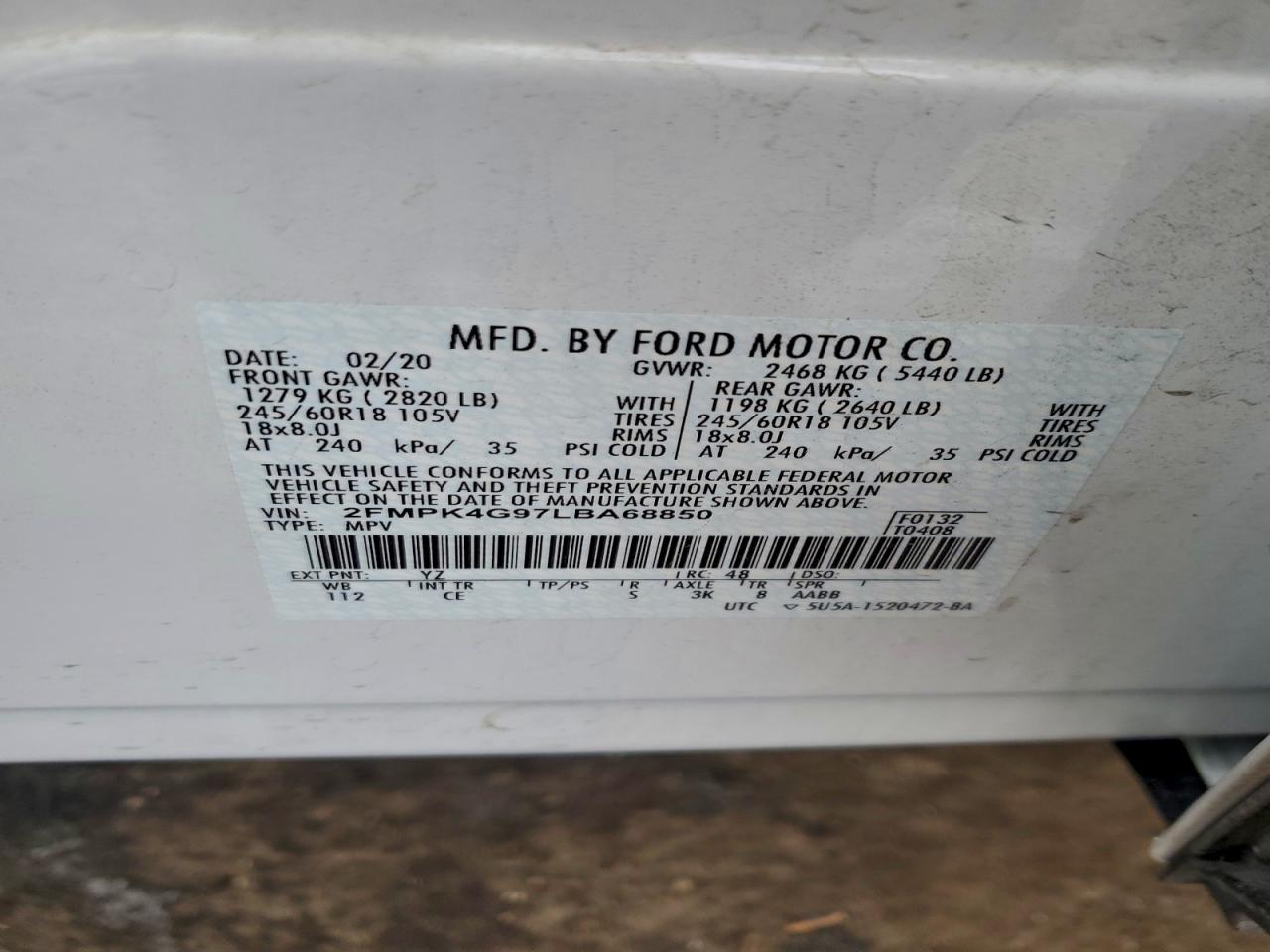 2020 FORD EDGE SE photo 25