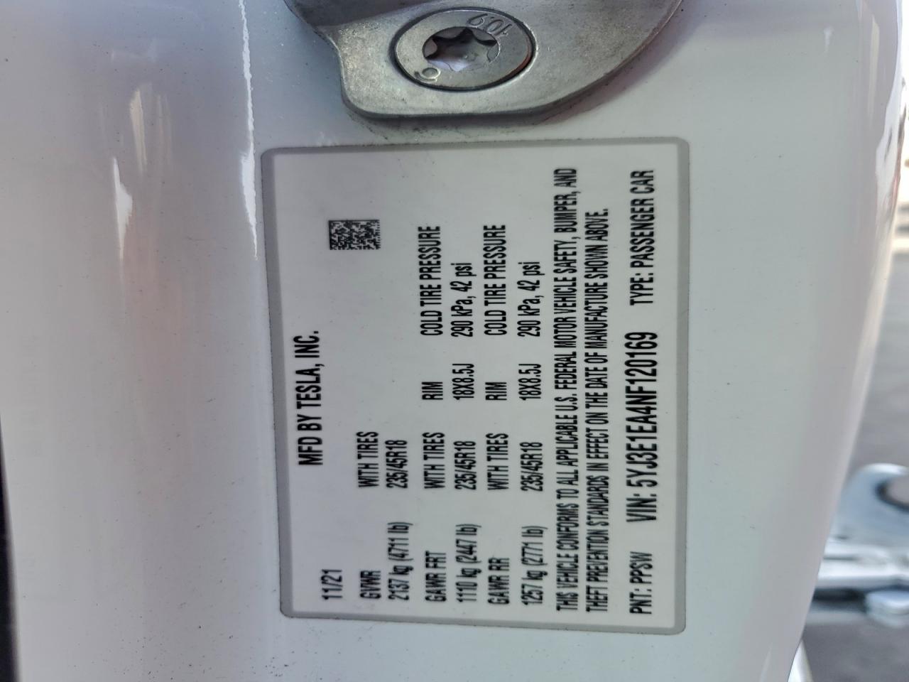 2022 TESLA MODEL 3 photo 13