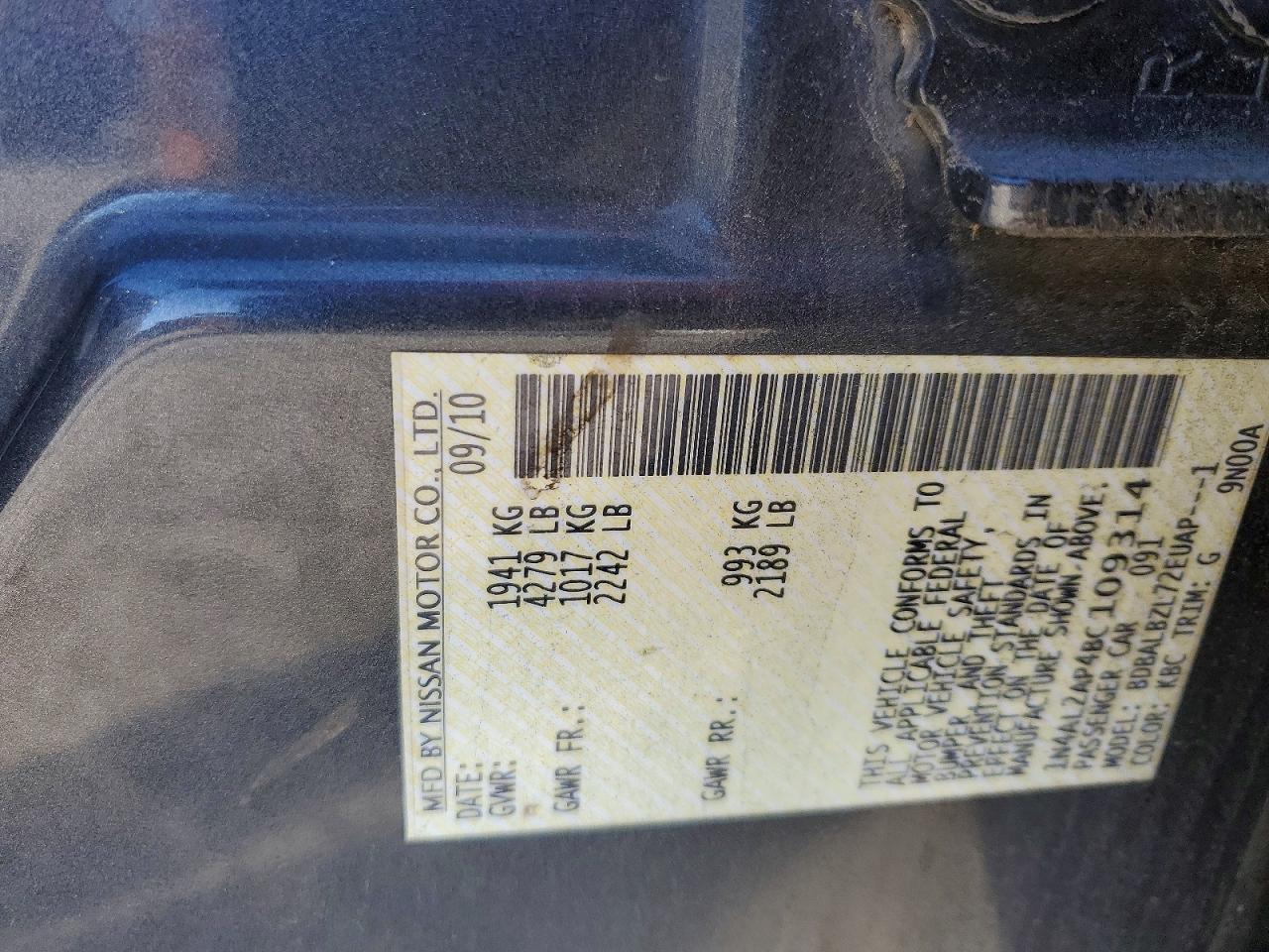 2011 NISSAN ALTIMA BASE photo 25