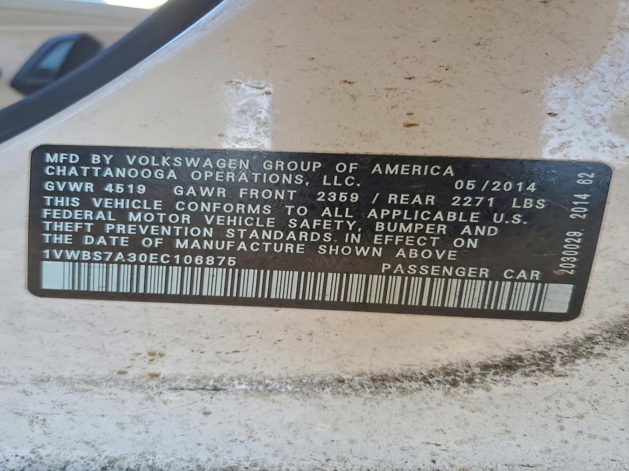 2014 VOLKSWAGEN PASSAT SE photo 13