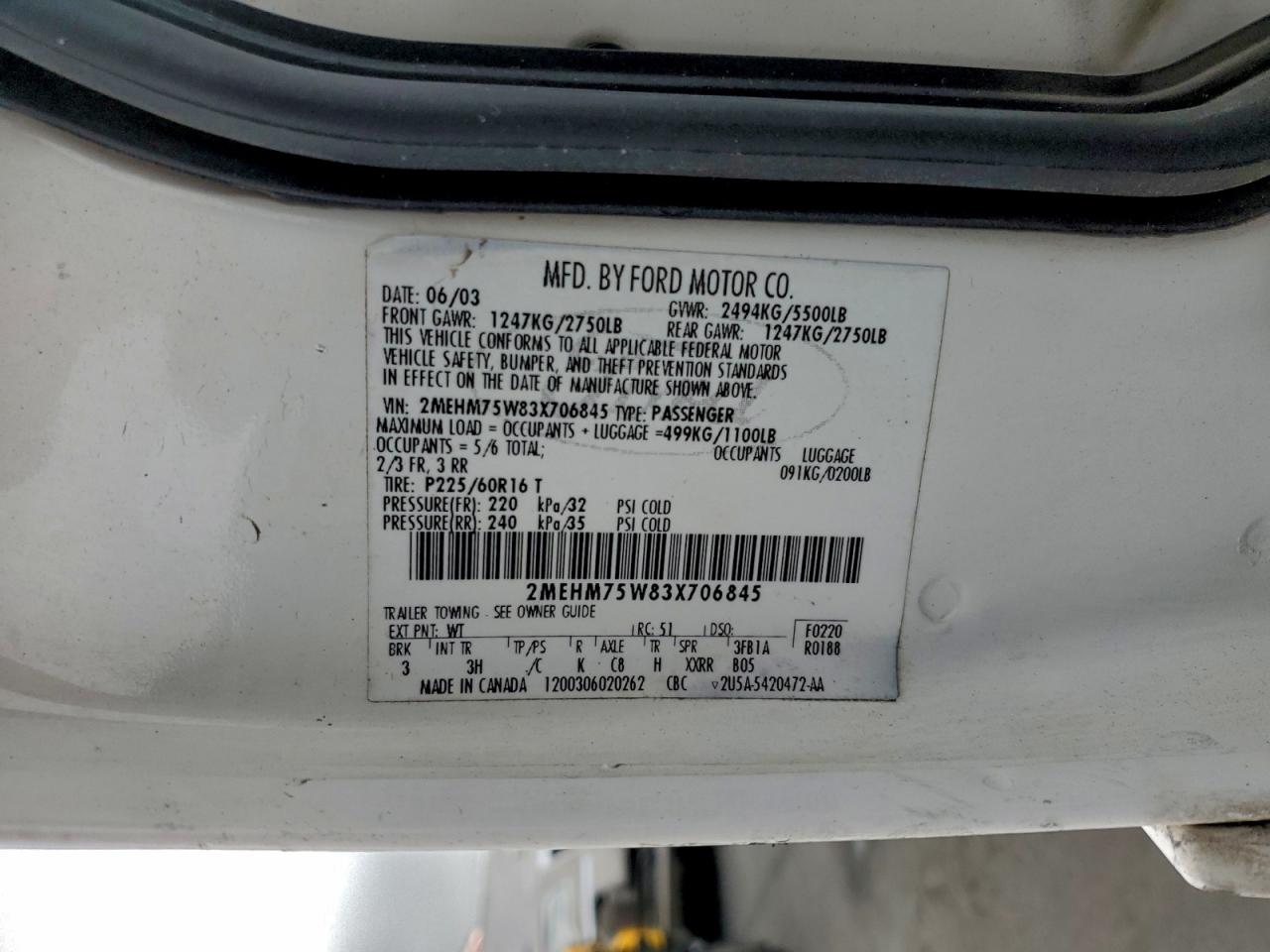 2003 MERCURY GRAND MARQUIS LS photo 13