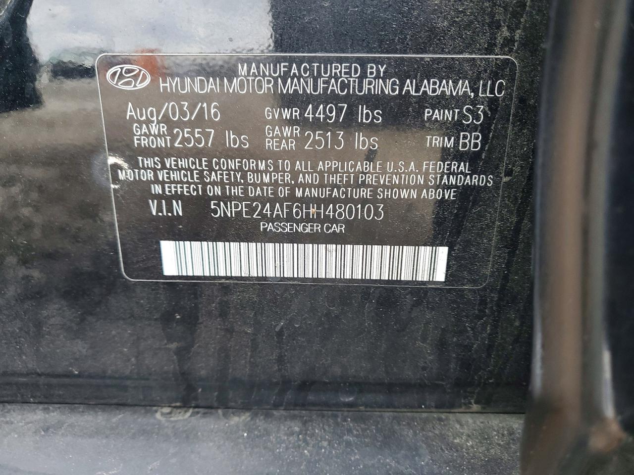 2017 HYUNDAI SONATA SE photo 12