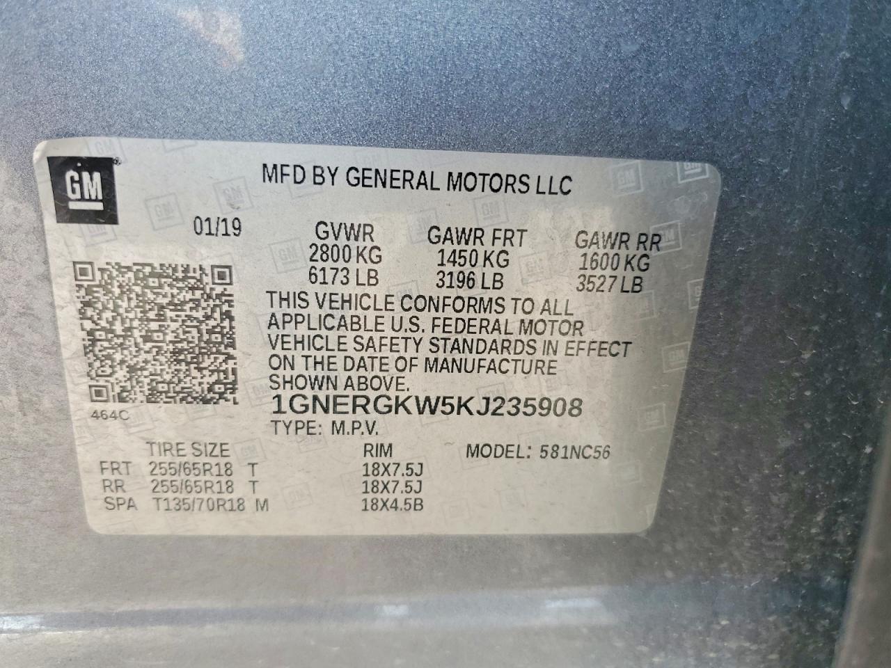 2019 CHEVROLET TRAVERSE LT photo 14