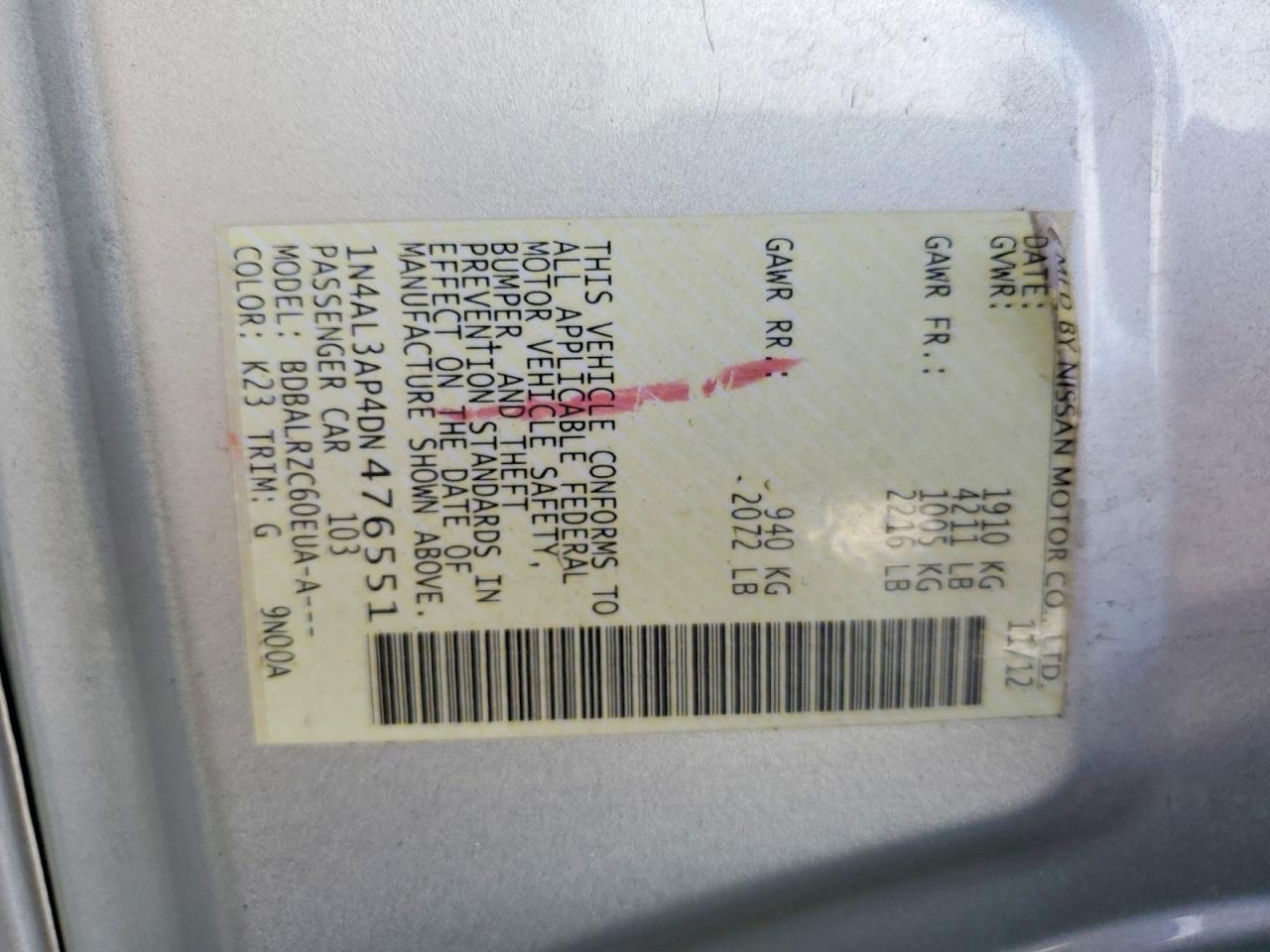 2013 NISSAN ALTIMA 2.5 photo 34