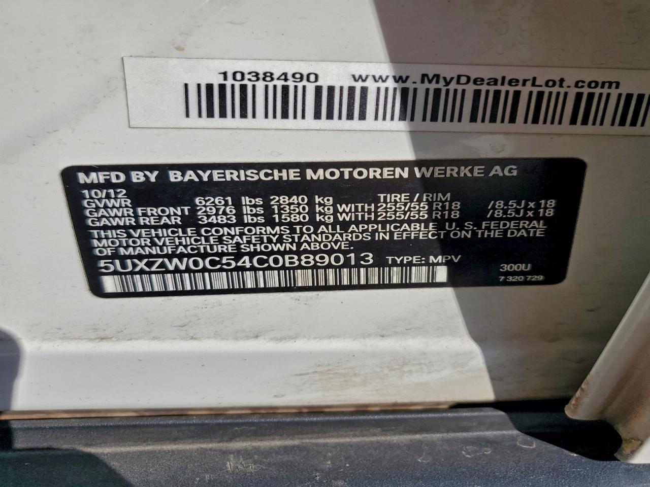 2012 BMW X5 XDRIVE35D photo 13