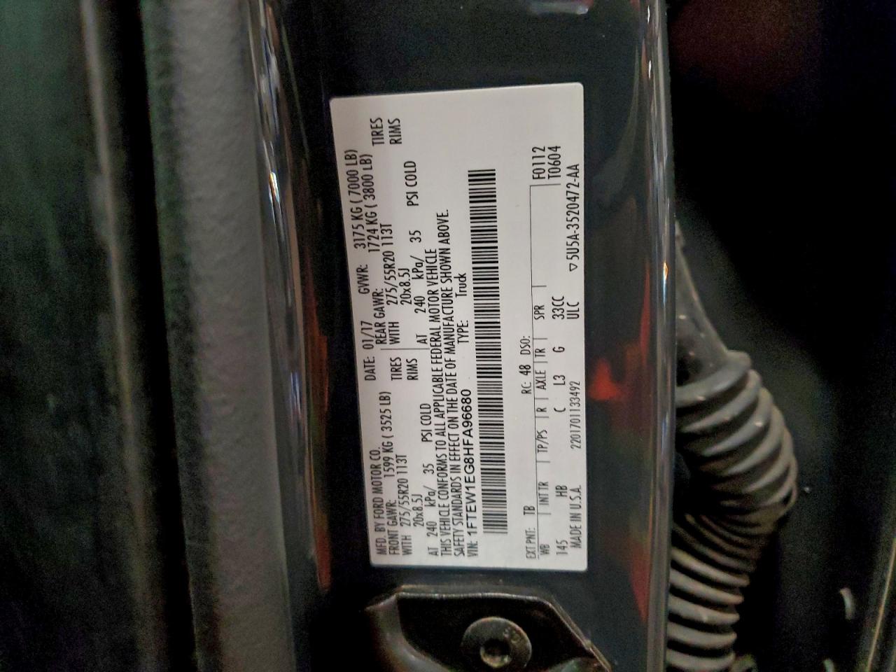 2017 FORD F150 SUPERCREW photo 37