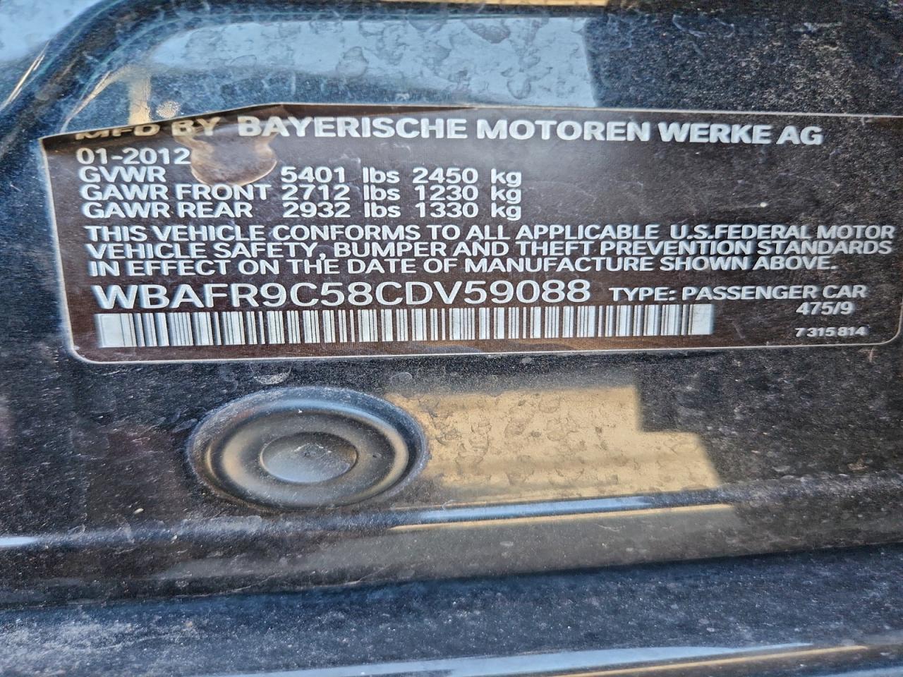 2012 BMW 550 I photo 12