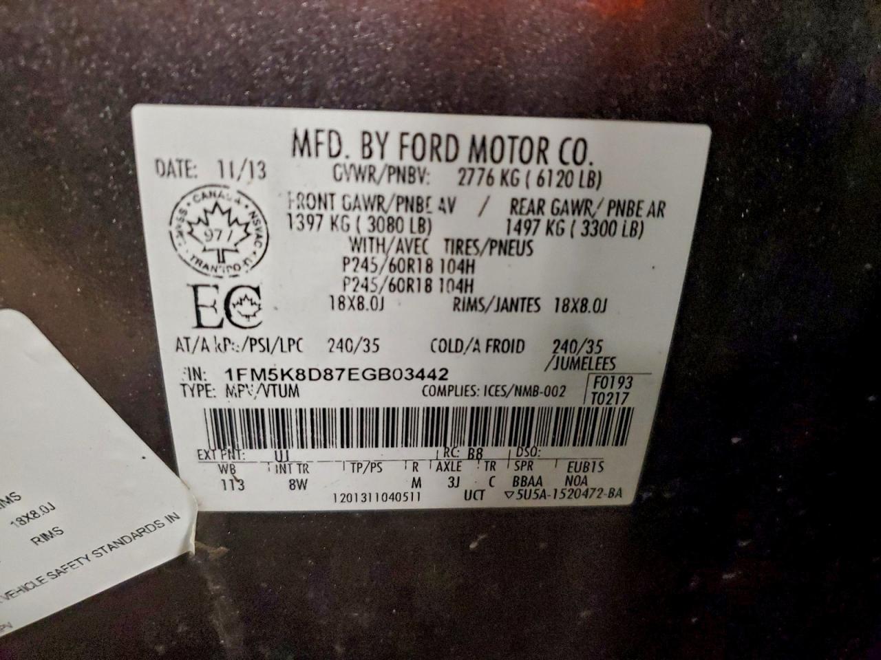 2014 FORD EXPLORER XLT photo 37