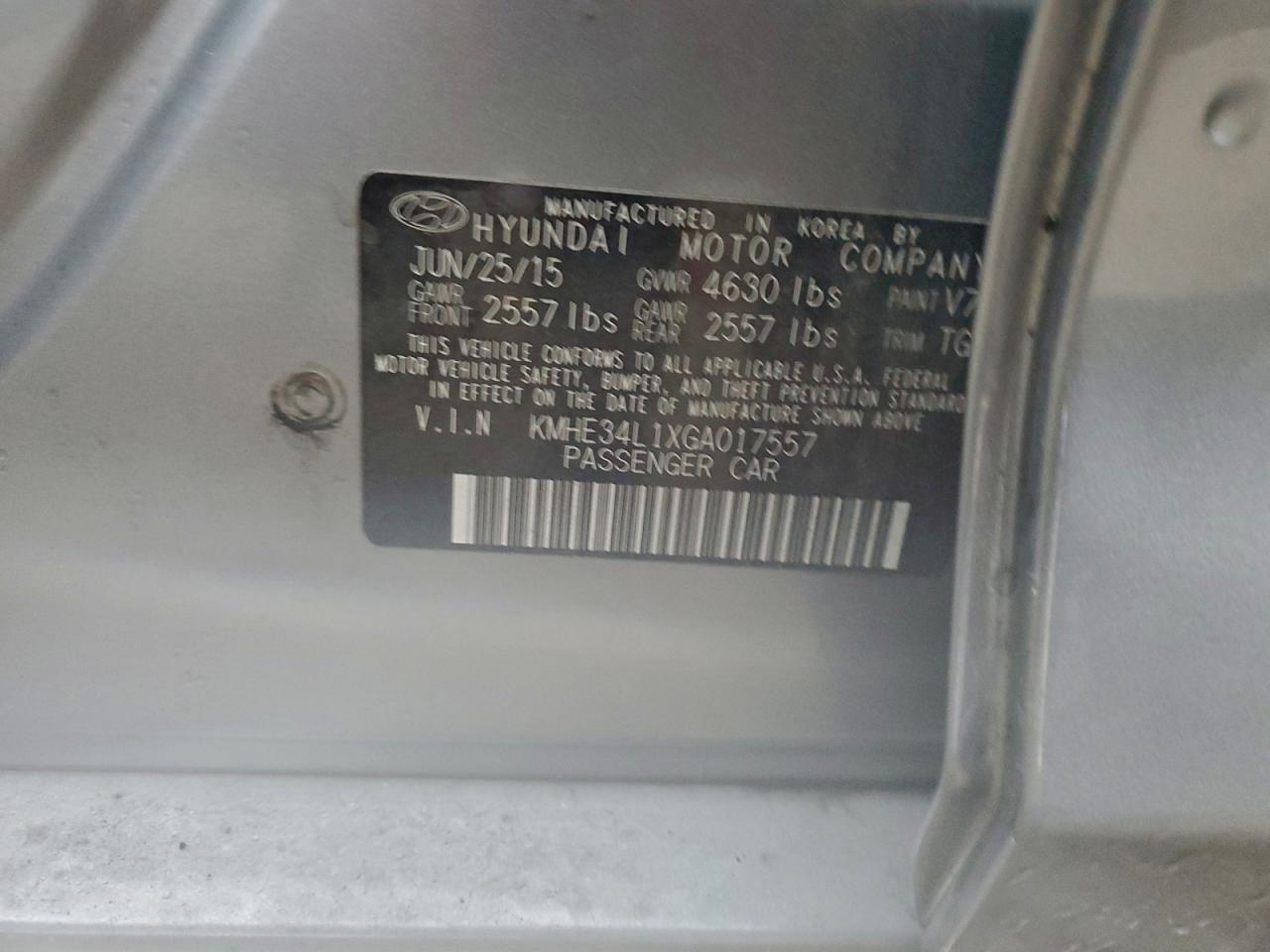 2016 HYUNDAI SONATA HYBRID photo 23