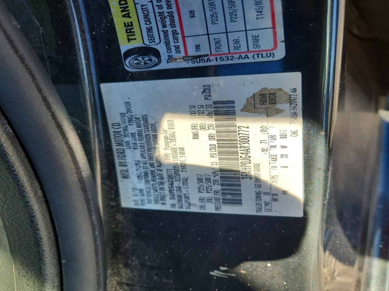 2010 FORD FUSION SEL photo 23