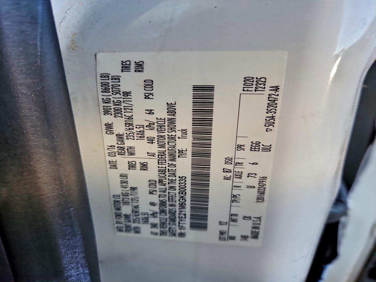 2016 FORD TRANSIT T-150 photo 13
