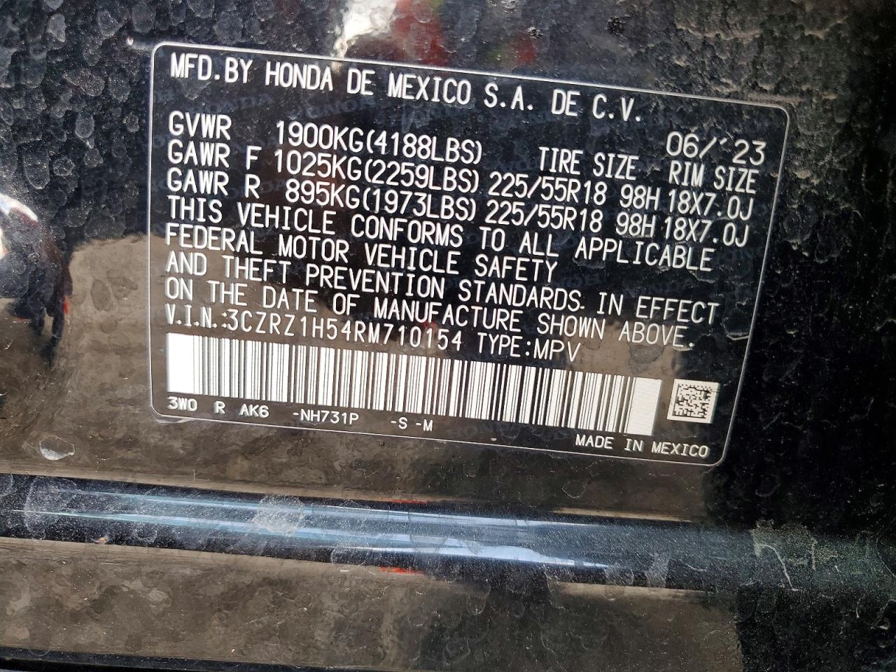 2024 HONDA HR-V SPORT photo 12