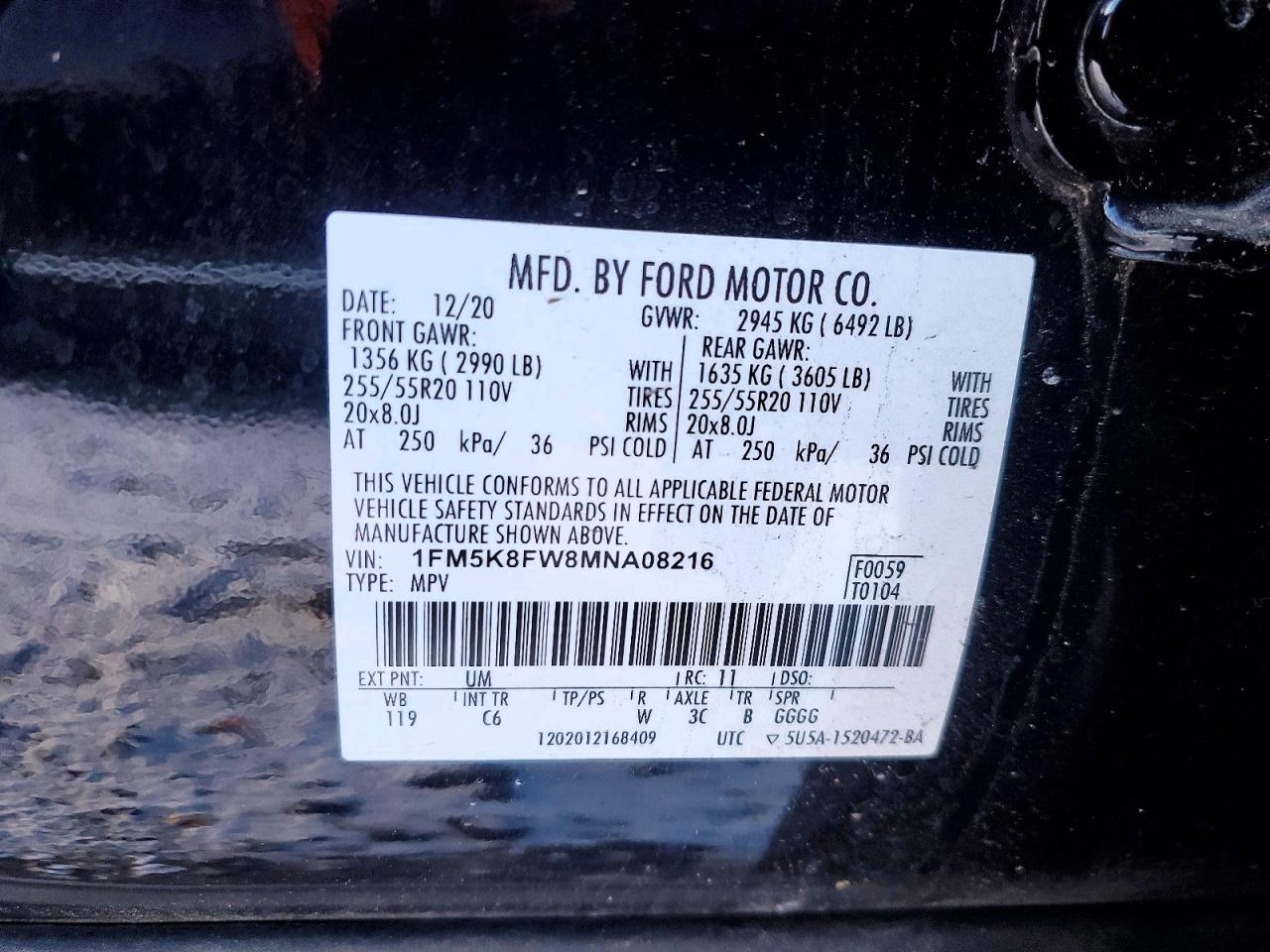 2021 FORD EXPLORER LIMITED photo 14