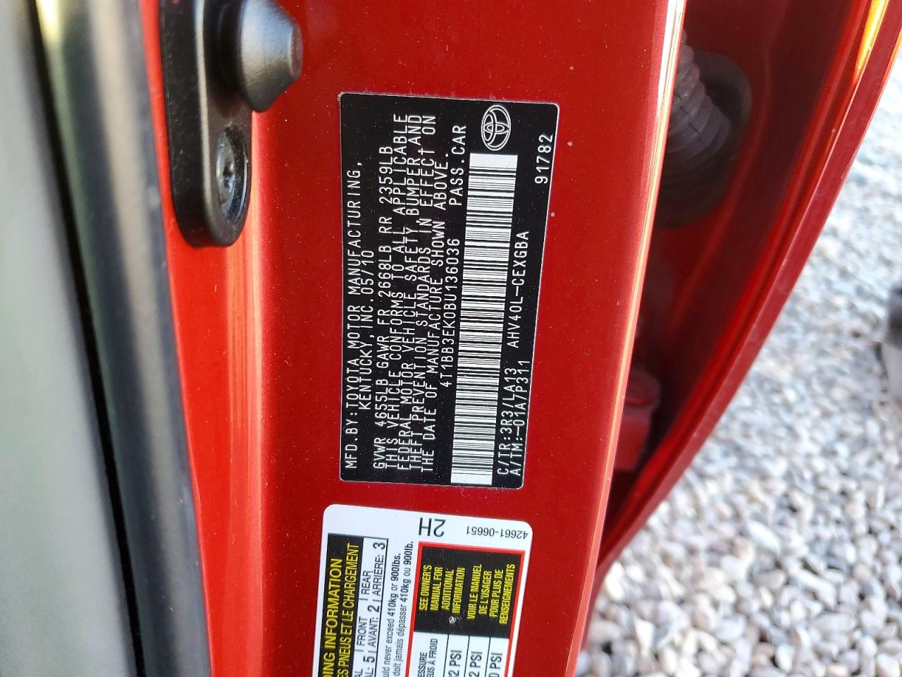 2011 TOYOTA CAMRY HYBRID photo 12