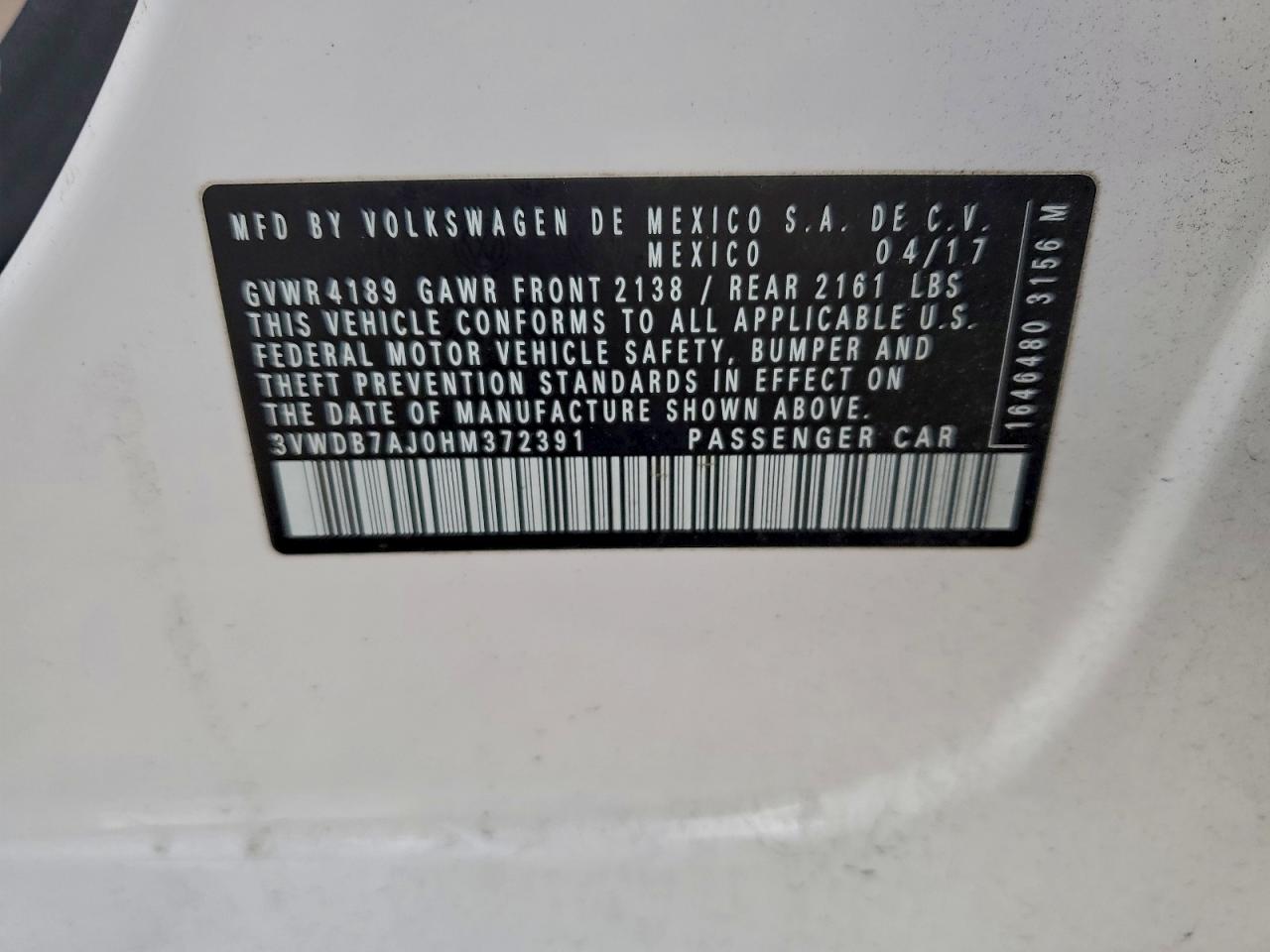 2017 VOLKSWAGEN JETTA SE photo 12