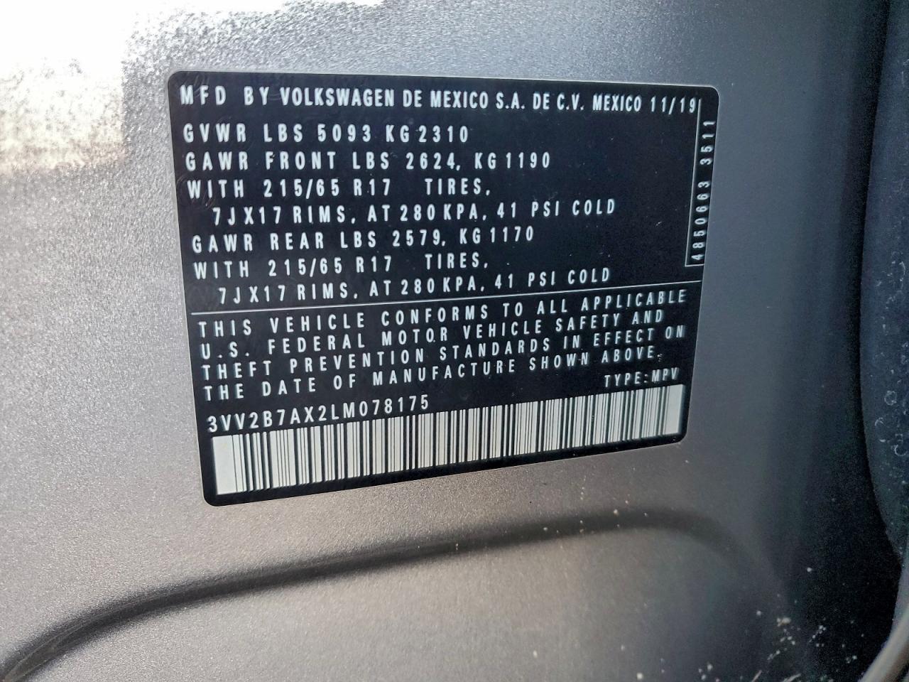 2020 VOLKSWAGEN TIGUAN SE photo 12