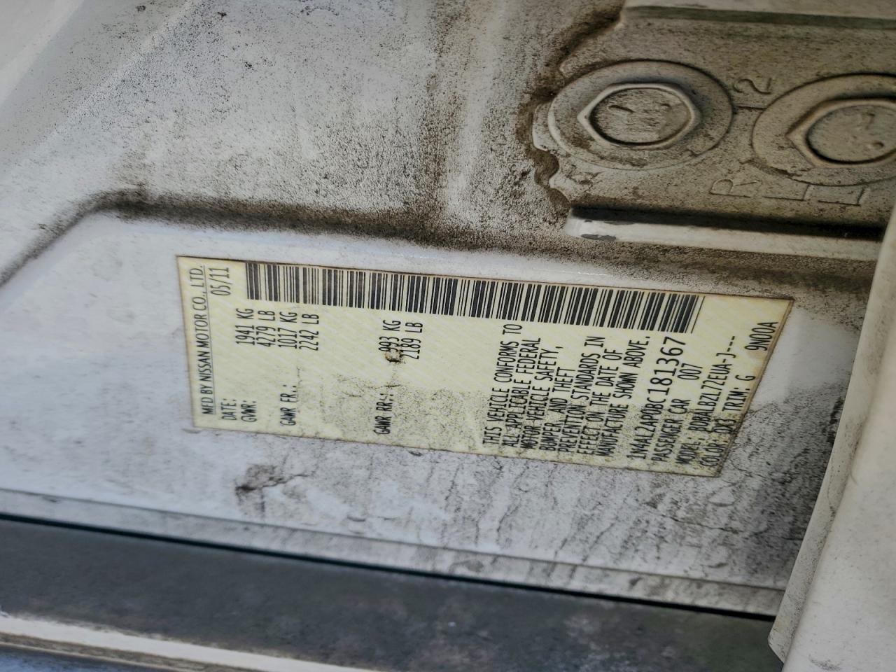 2011 NISSAN ALTIMA BASE photo 12