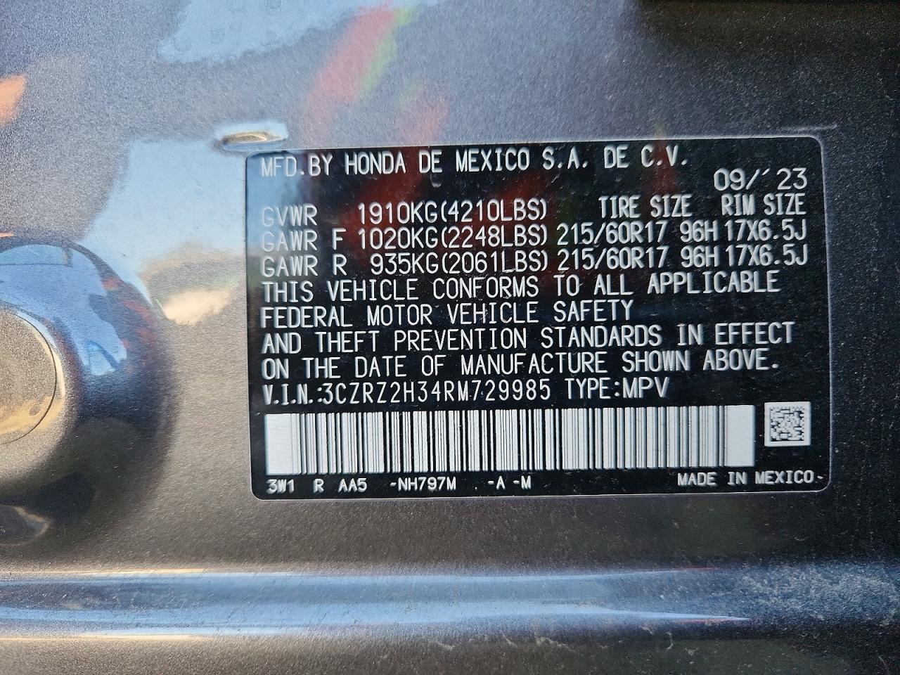2024 HONDA HR-V LX photo 13