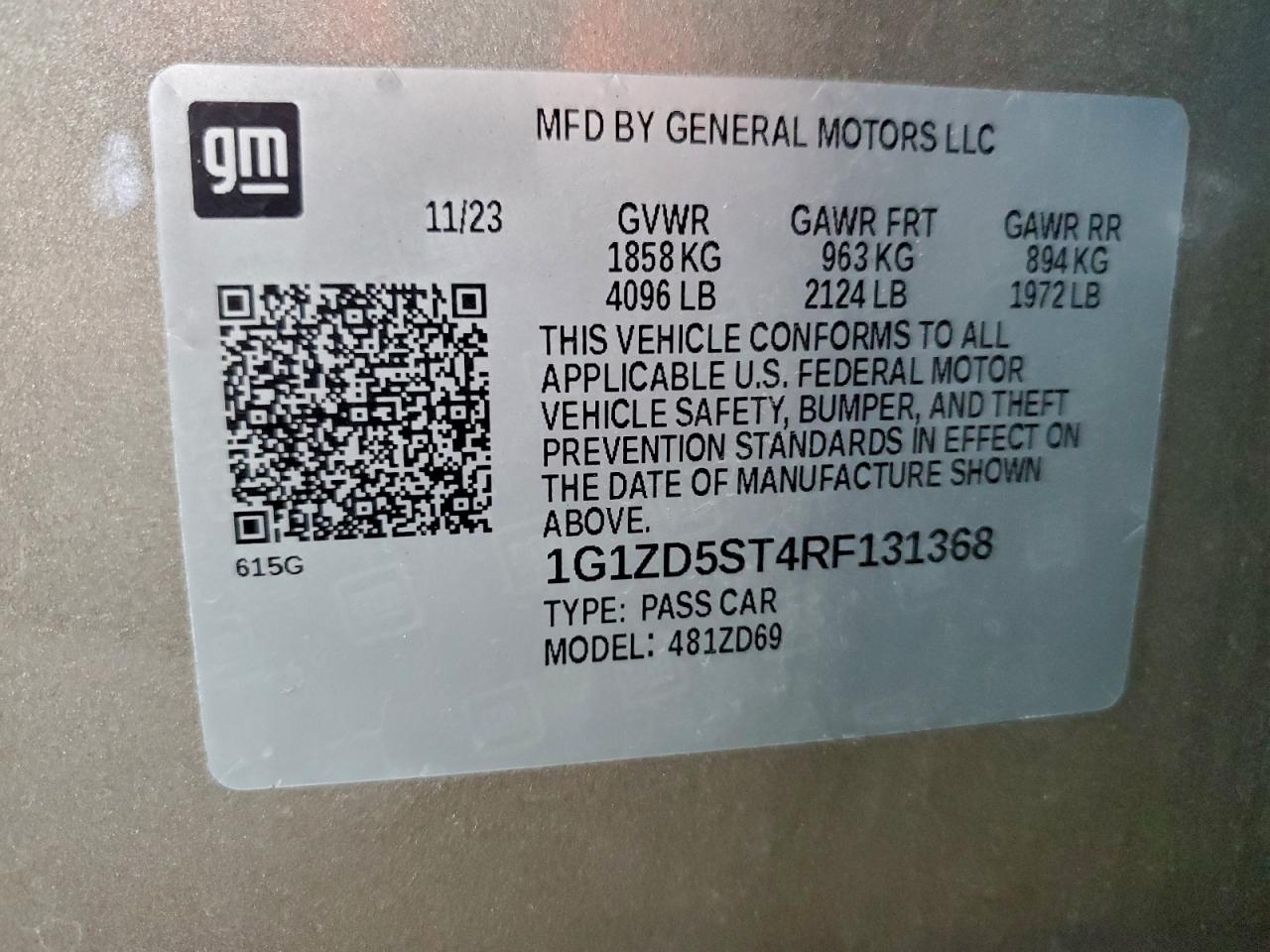 2024 CHEVROLET MALIBU LT photo 12