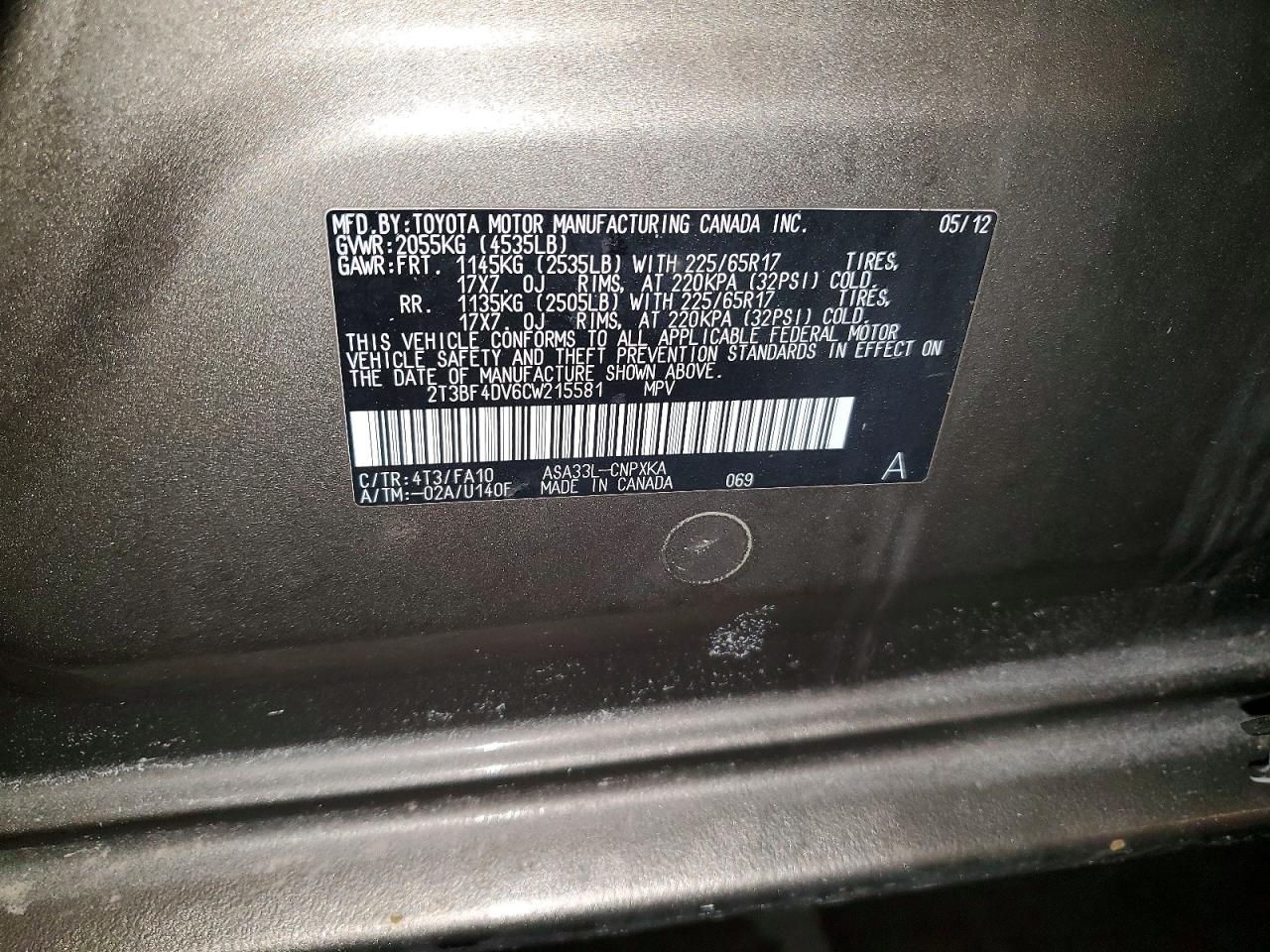 2012 TOYOTA RAV4 photo 37