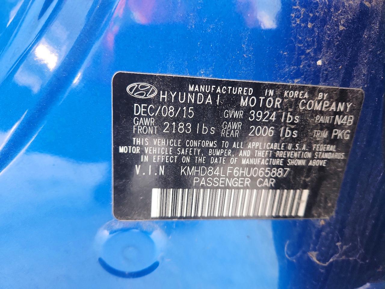 2017 HYUNDAI ELANTRA SE photo 12