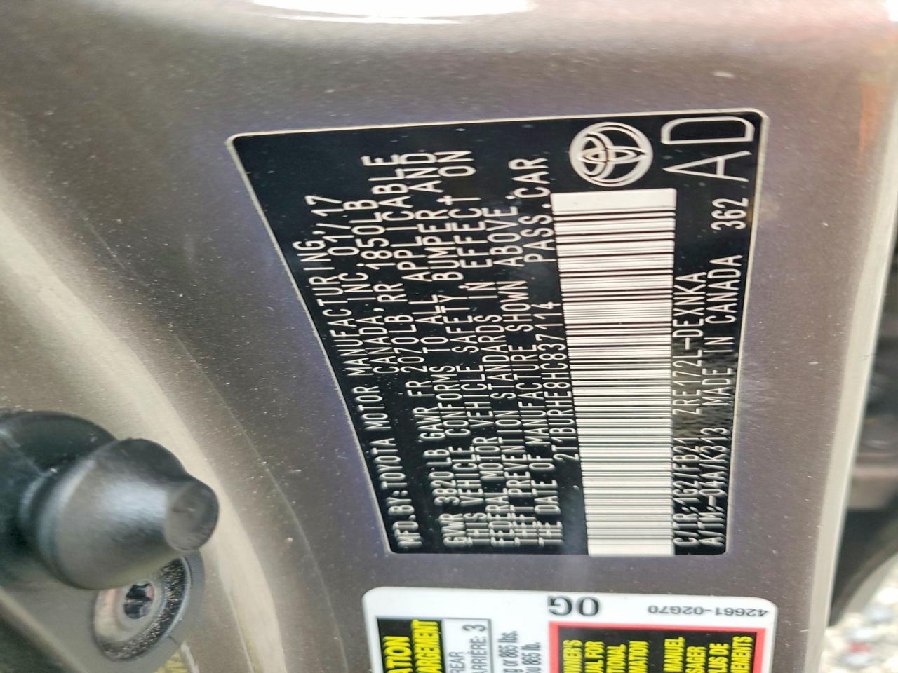 2017 TOYOTA COROLLA L photo 23