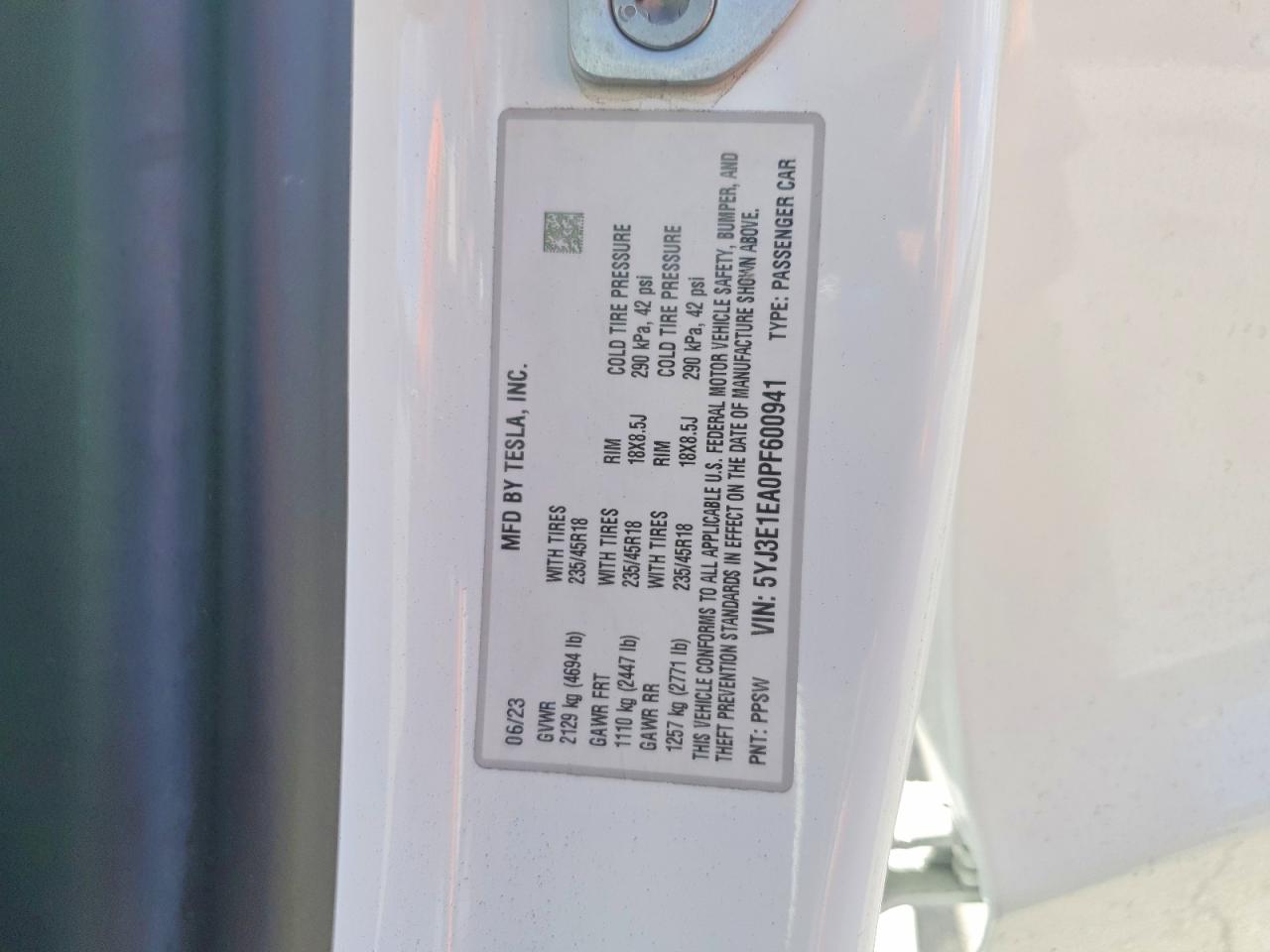 2023 TESLA MODEL 3 photo 13