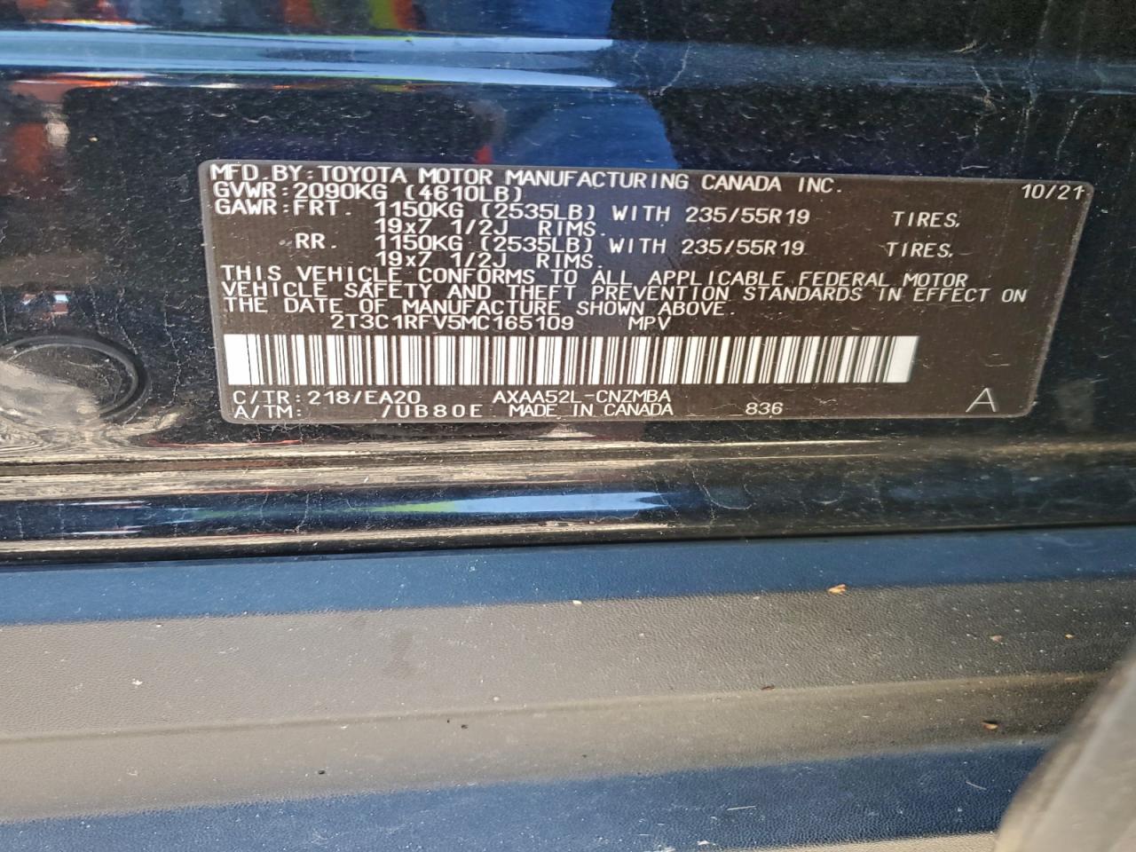 2021 TOYOTA RAV4 XLE PREMIUM photo 14