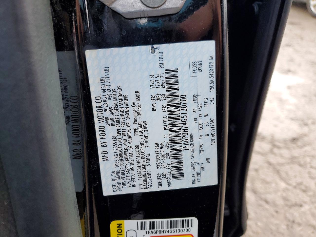 2016 FORD FUSION SE photo 12