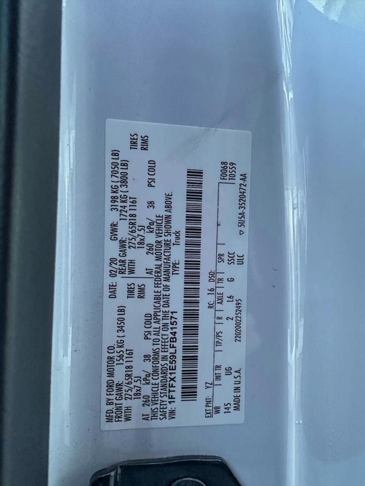 2020 FORD F150 SUPER CAB photo 10