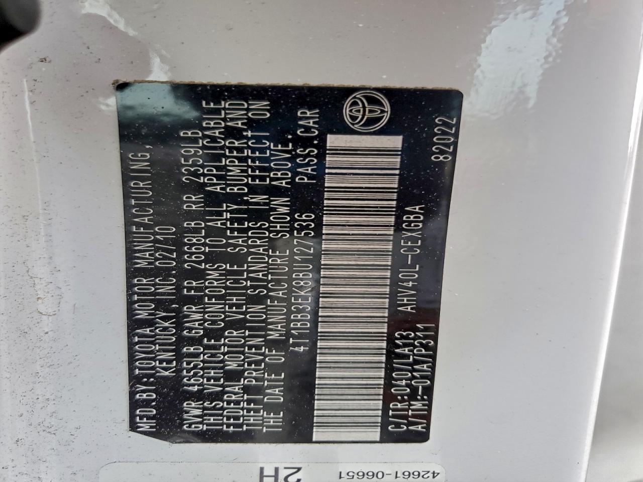 2011 TOYOTA CAMRY HYBRID photo 25