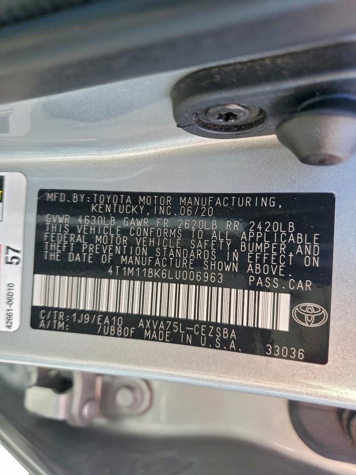 2020 TOYOTA CAMRY SE photo 12