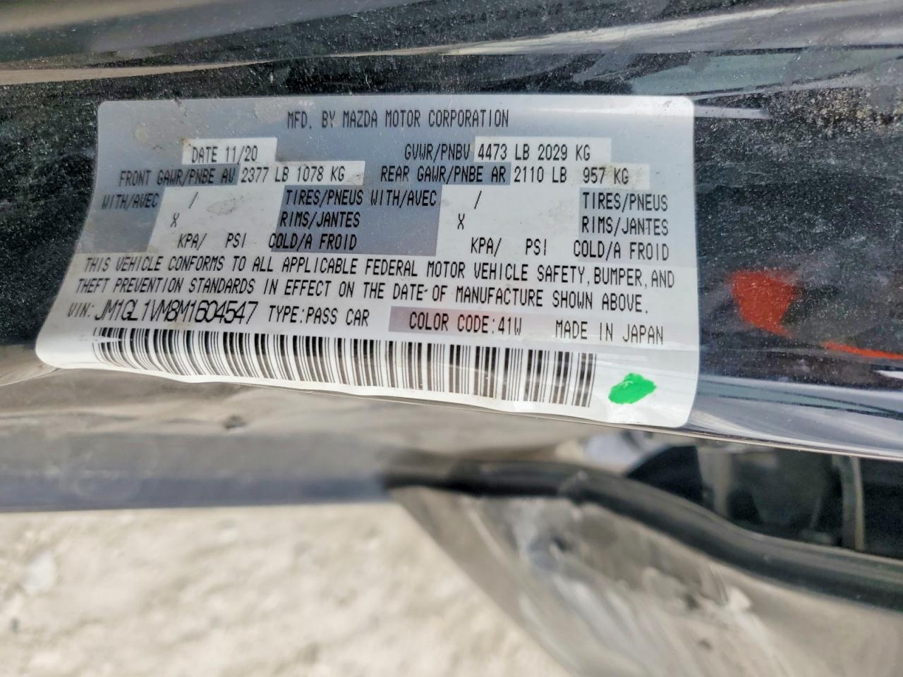 2021 MAZDA 6 TOURING photo 12