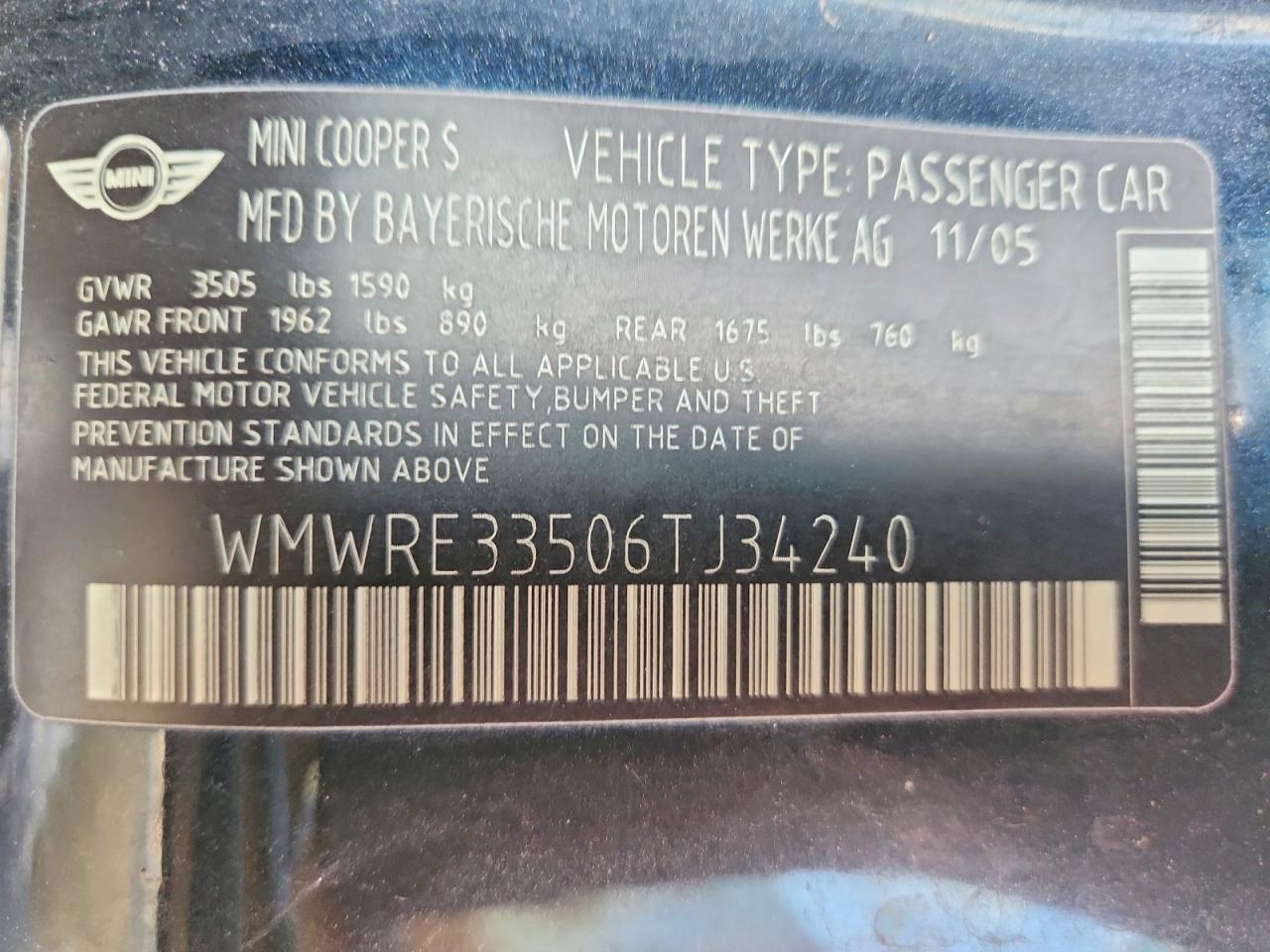 2006 MINI COOPER S photo 12