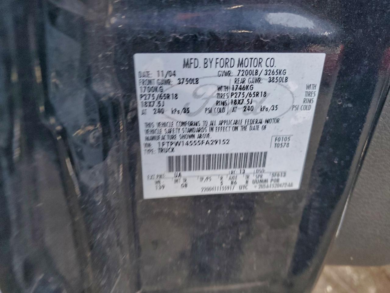2005 FORD F150 SUPERCREW photo 12