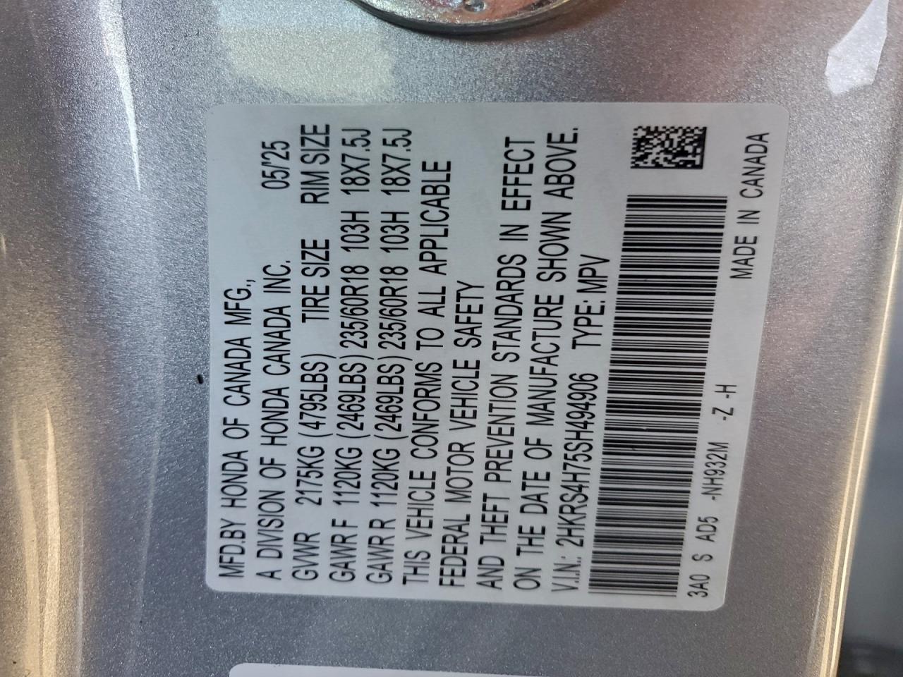 2025 HONDA CR-V EXL photo 13