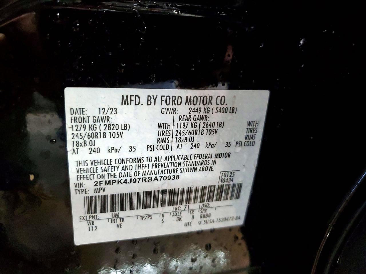 2024 FORD EDGE SEL photo 13