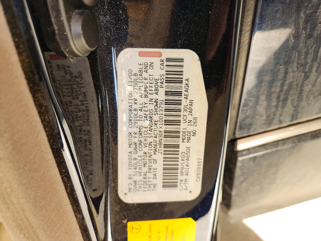 2001 LEXUS LS 430 photo 12