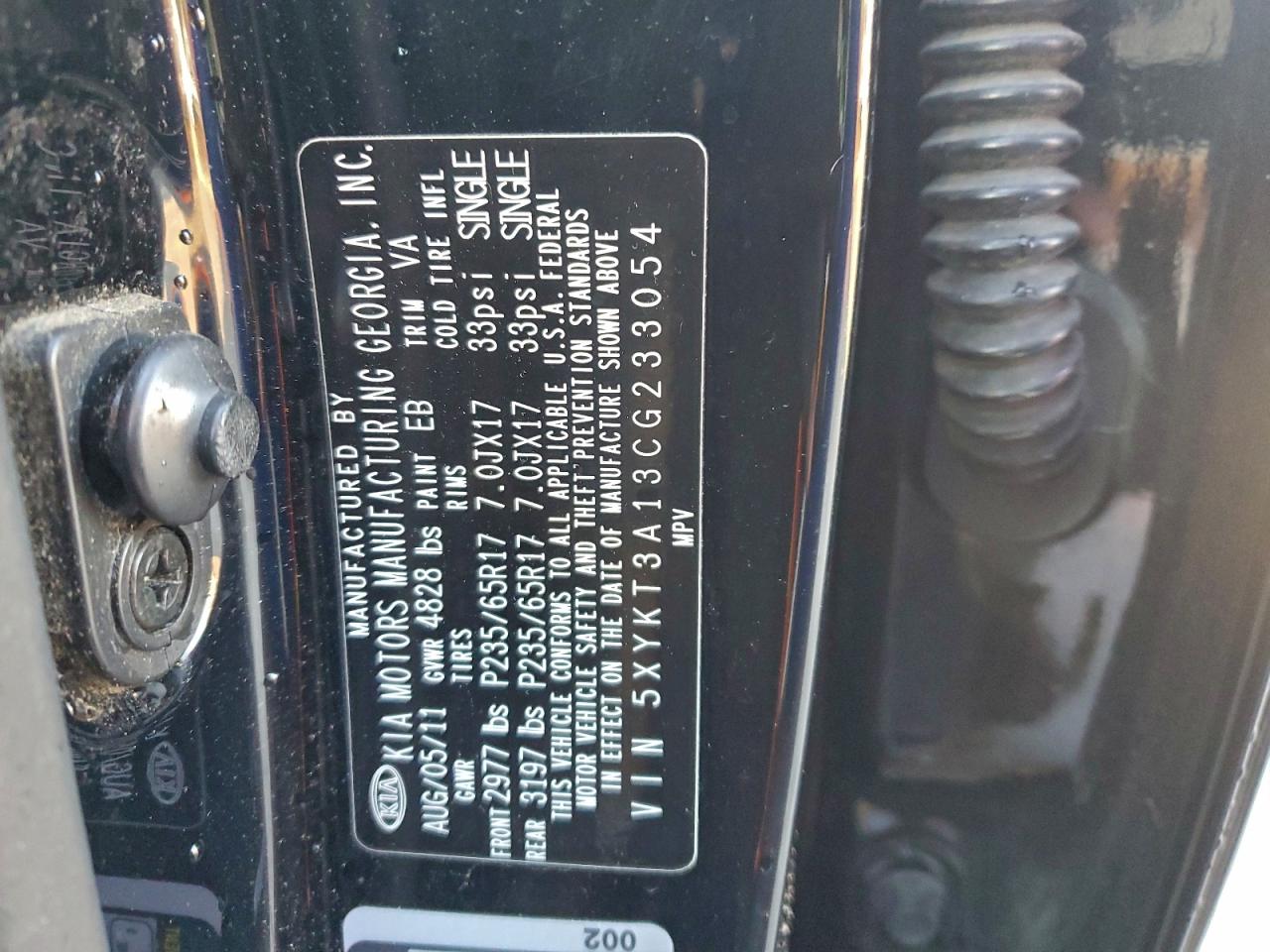 2012 KIA SORENTO BASE photo 13