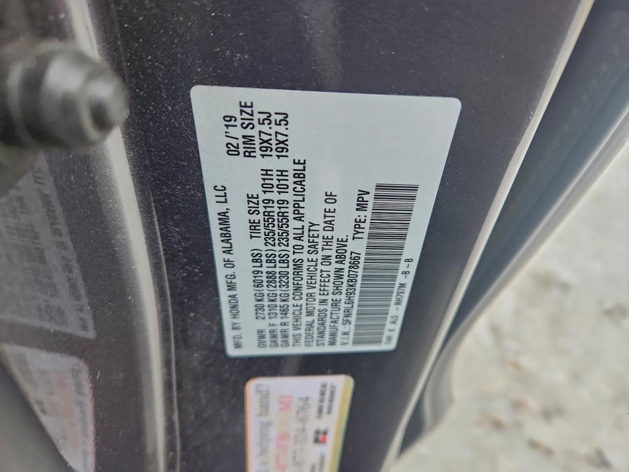 2019 HONDA ODYSSEY ELITE photo 39